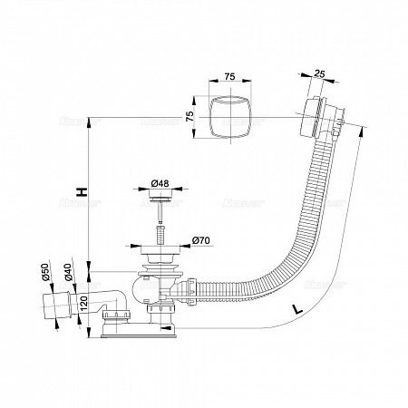 Alcaplast  A51CR-100