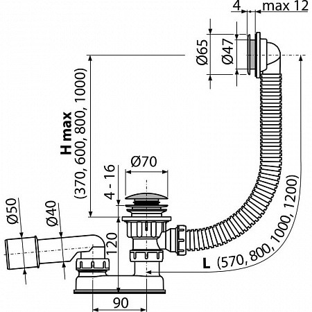 Alcaplast  A505CKM-100