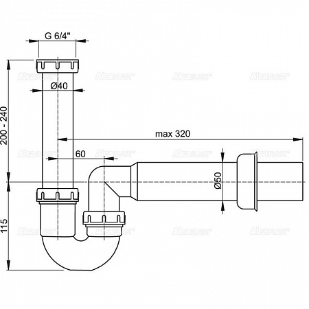 Alcaplast  A80-DN50