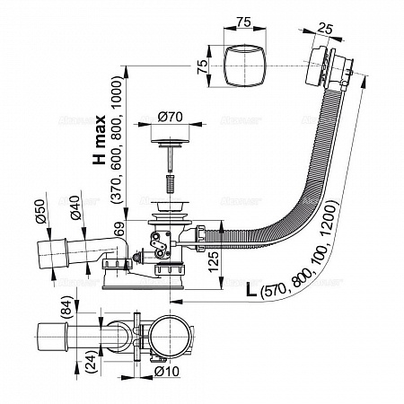 Alcaplast  A566-112122-100