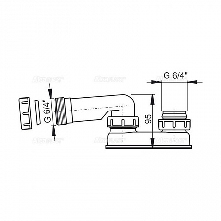 Alcaplast  A53-6/4"