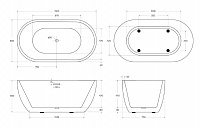 BelBagno  BB70-1500-800-W/NM