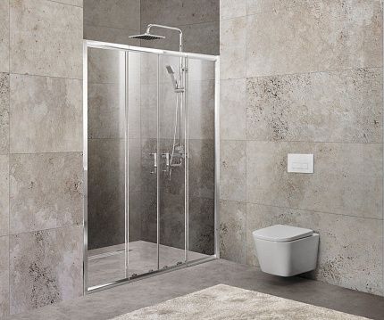 Душевая дверь в нишу BELBAGNO UNIQUE-BF-2 UNIQUE-BF-2-150/180-C-Cr