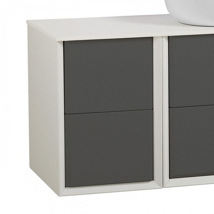 BELLAGIO Шкафчик подвесной совместимый с тумбой c двумя ящиками 55302 Grigio nuvola 35x46x48