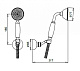 CZR-KD-03/24-M Ручной душ со шлангом 150см и держателем, исполнение золото, ручка золото, D-75 mm