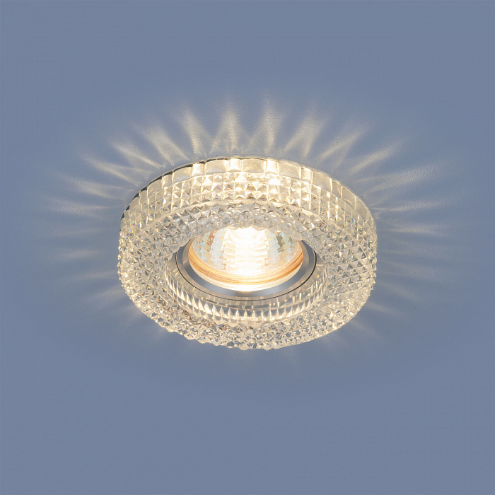 Встраиваемый потолочный светильник с LED подсветкой Elektrostandard 2213 MR16 CL прозрачный a040429