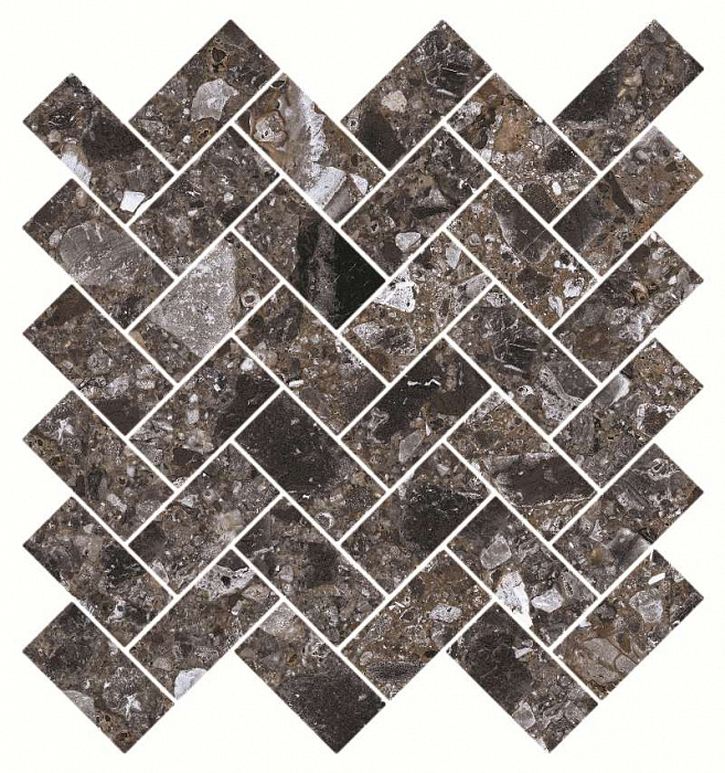 Мозаика Kerranova Terrazzo Темно-серый 30.3x28.2 m06