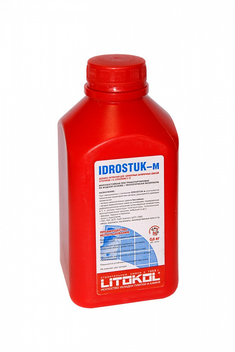 Латексная добавка для затирки Litokol IDROSTUK - м, 0,6 кг