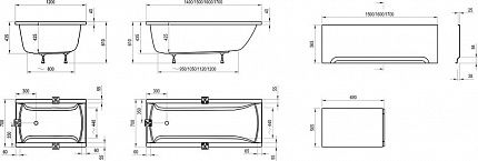 Акриловая ванна Ravak Classic 170x70 N