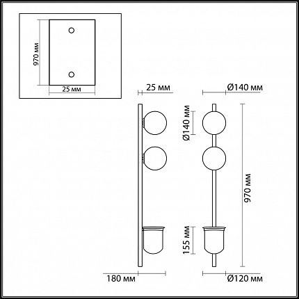 Настенный светильник ODEON LIGHT FLOWER 4681/2WA WALLI