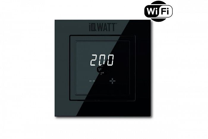 IQ THERMOSTAT D WiFi BLACK - программируемый терморегулятор с сенсорным экраном для теплого пола