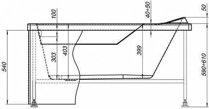 Фронтальная панель для ванны Aquanet West/Largo 120
