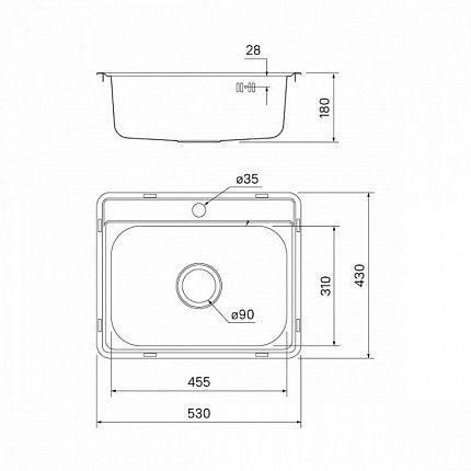 Мойка кухонная Iddis Basic BAS53S0i77 53 x 43 см нержавеющая сталь сатин