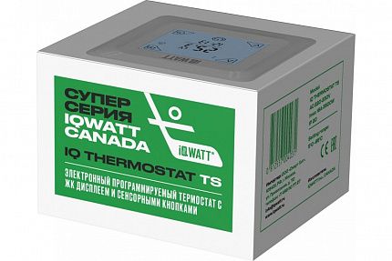 IQ THERMOSTAT TS WHITE - программируемый терморегулятор с сенсорным экраном для теплого пола