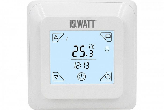 IQ THERMOSTAT TS WHITE - программируемый терморегулятор с сенсорным экраном для теплого пола