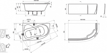 Акриловая ванна Ravak Rosa 150x95 L