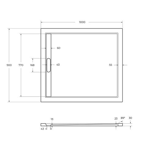 Cezares  TRAY-AS-AH-100/90-30-W