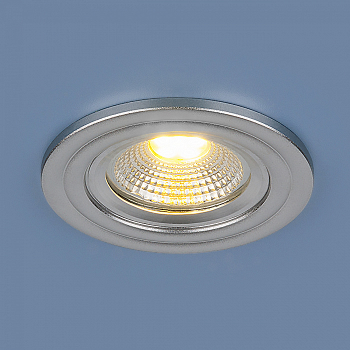 Встраиваемый потолочный светодиодный светильник Elektrostandard 9902 LED 3W COB SL серебро a038458