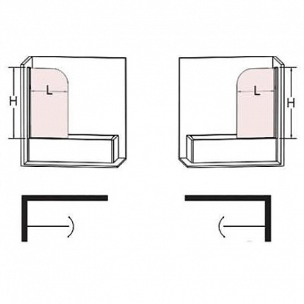 Душевое поворотное ограждение для ванн Радомир 140х75 левое 1-10-0-1-0-100