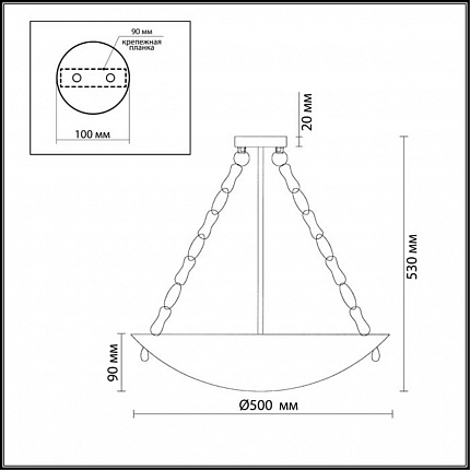 Люстра Odeon Light Velute 2094/5c Country