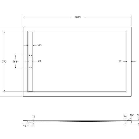 Cezares  TRAY-AS-AH-140/90-30-W