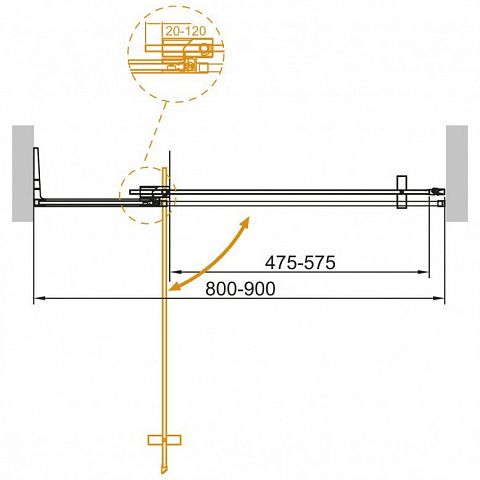 Cezares SLIDER SLIDER-B-1-100/110-C-Cr