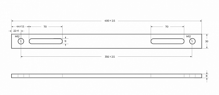 Комплект кронштейнов для крепления ног BELBAGNO BB06-SUP-1550, 1550 mm