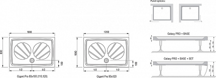 Душевой поддон Ravak GIGANT PRO 120x80 белый