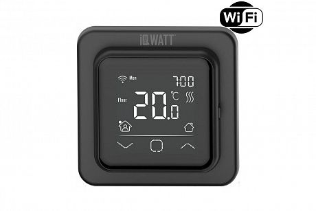 IQwatt IQ Thermostat SMART HEAT BLACK WI-FI