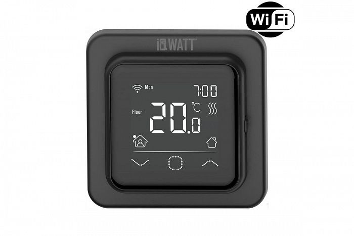 SMART HEAT BLACK WIFI - программируемый WIFI-терморегулятор с сенсорным экраном для теплого пола