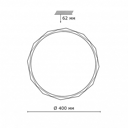 Настенно-потолочный светильник СОНЕКС GINO 2045/DL PALE 48Вт Ø400