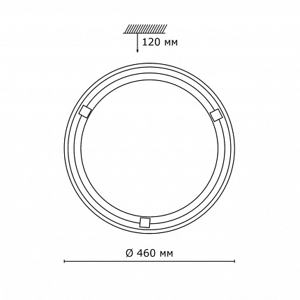 Настенно-потолочный Светильник Сонекс Lufe Wood 236 Gl-wood 2*100вт Ø460