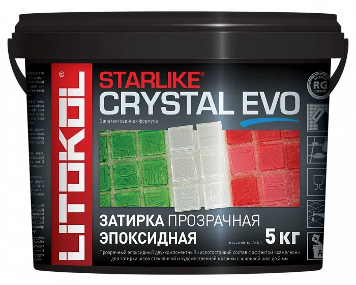 Затирка эпоксидная Litokol STARLIKE EVO S.700 CRYSTAL, 5 кг