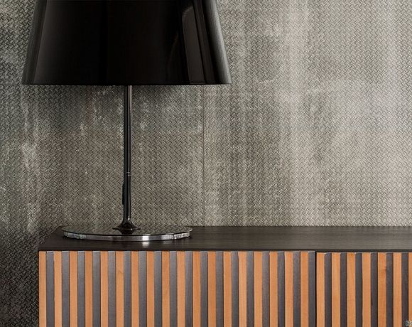 Керамогранит Laminam RUS I Metalli. Фото в интерьере