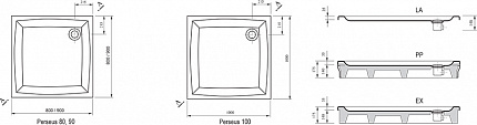 Душевой поддон Ravak PERSEUS-90 PP белый