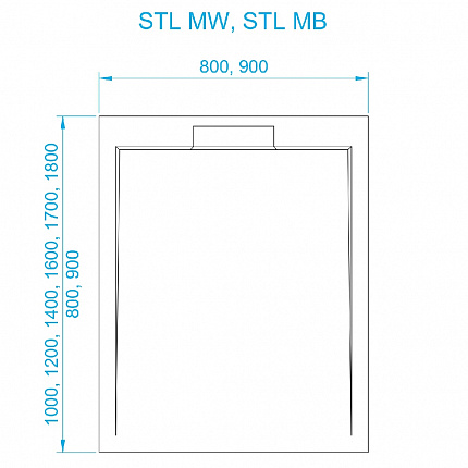 Душевой поддон  RGW STL 52211099-14  90x90x3,5 см