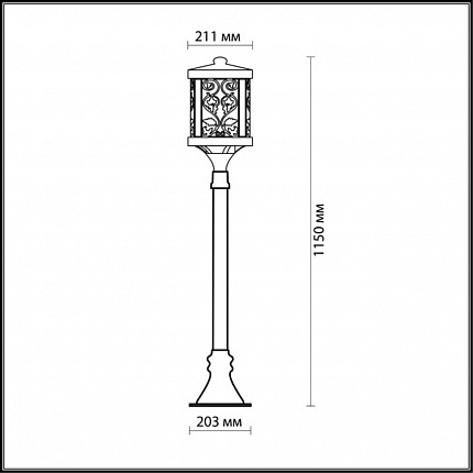 Уличный светильник 150 см ODEON LIGHT LAGRA 2286/1A NATURE