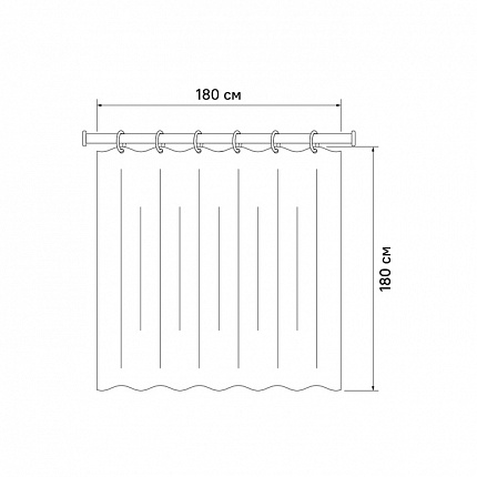 Штора для ванной комнаты, 180*180см, PEVA, IDDIS, P53PV11i11