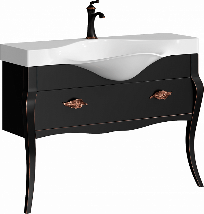 Тумба с раковиной Clarberg Borgia черный BOR0111BLK