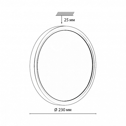 Настенно-потолочный светильник СОНЕКС OMEGA WHITE 7661/18L MITRA LED 18Вт Ø230