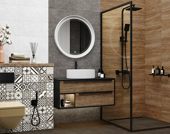 Керамогранит Alma Ceramica Boho. Фото в интерьере