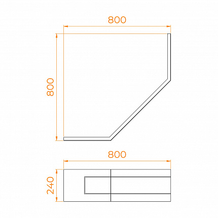 Экран для поддона RGW  16230713-80 80x80x24 см