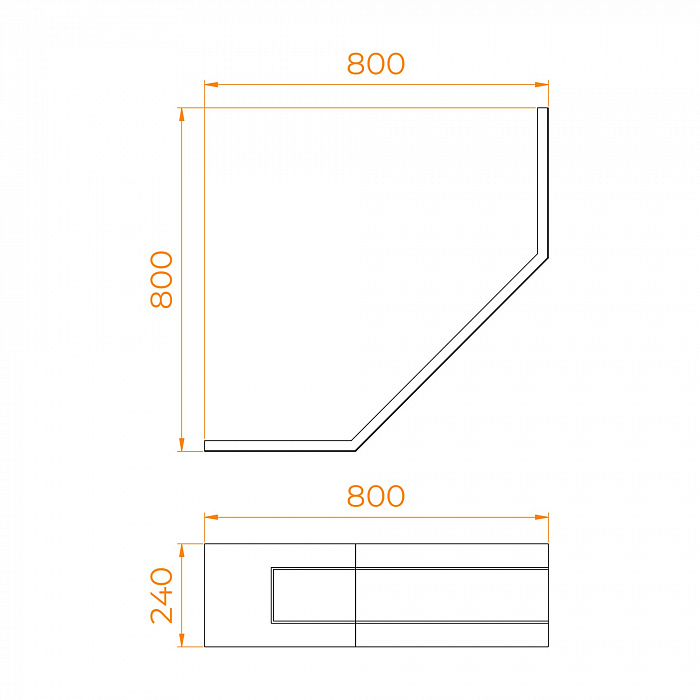 Экран для поддона RGW  16230713-80 80x80x24 см