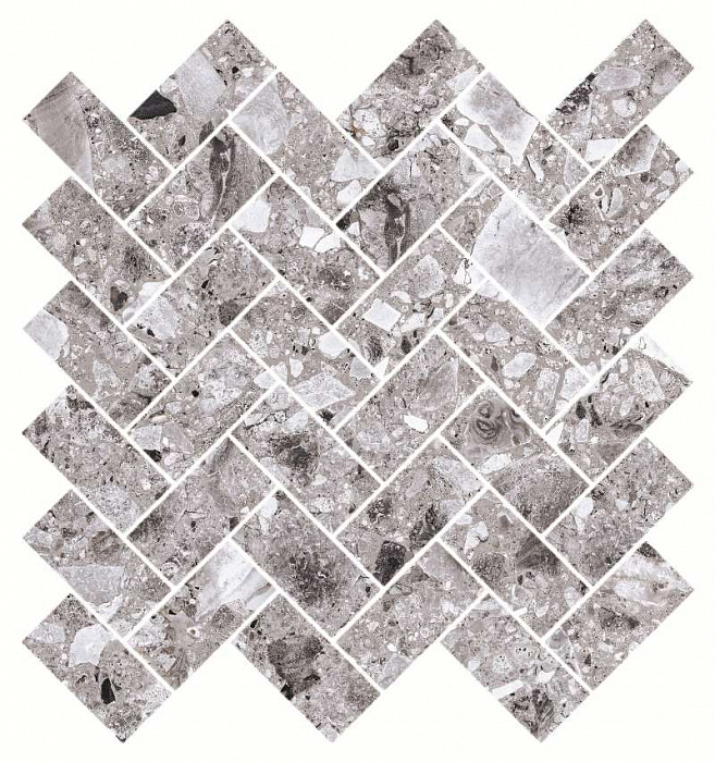 Мозаика Kerranova Terrazzo Светло-серый 30.3x28.2 m06