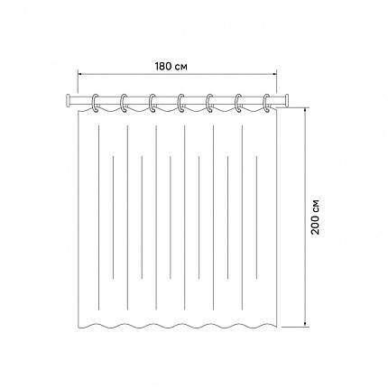 Штора для ванной комнаты, 180*200 см, Blessed spring, IDDIS, 490J200i11